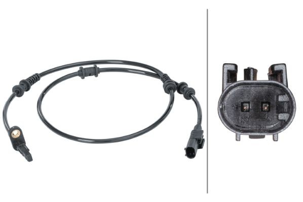 Hella 6PU 012 679-871 Sensor, Raddrehzahl Vorne Links Rechts FüR MERCEDES-BENZ-image