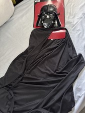STAR WARS DARTH VADER MASK AND CAPE COSTUME - ONE SIZE - NEW  UNWORN