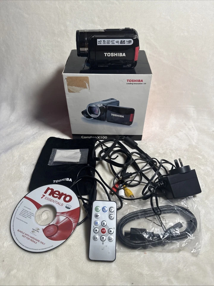 Toshiba Camileo X100 High Definition HD Video Camcorder Tested Work Good - Image 2 of 4