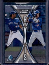2025 Bowman Draft Arjun Nimmala Axis Chrome #A-20 Blue Jays