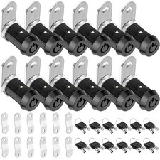 12 Pack Cabinet Lock with Keys, 1-1/8'' Heavy Duty Tubular Cam Lock for RV Co...