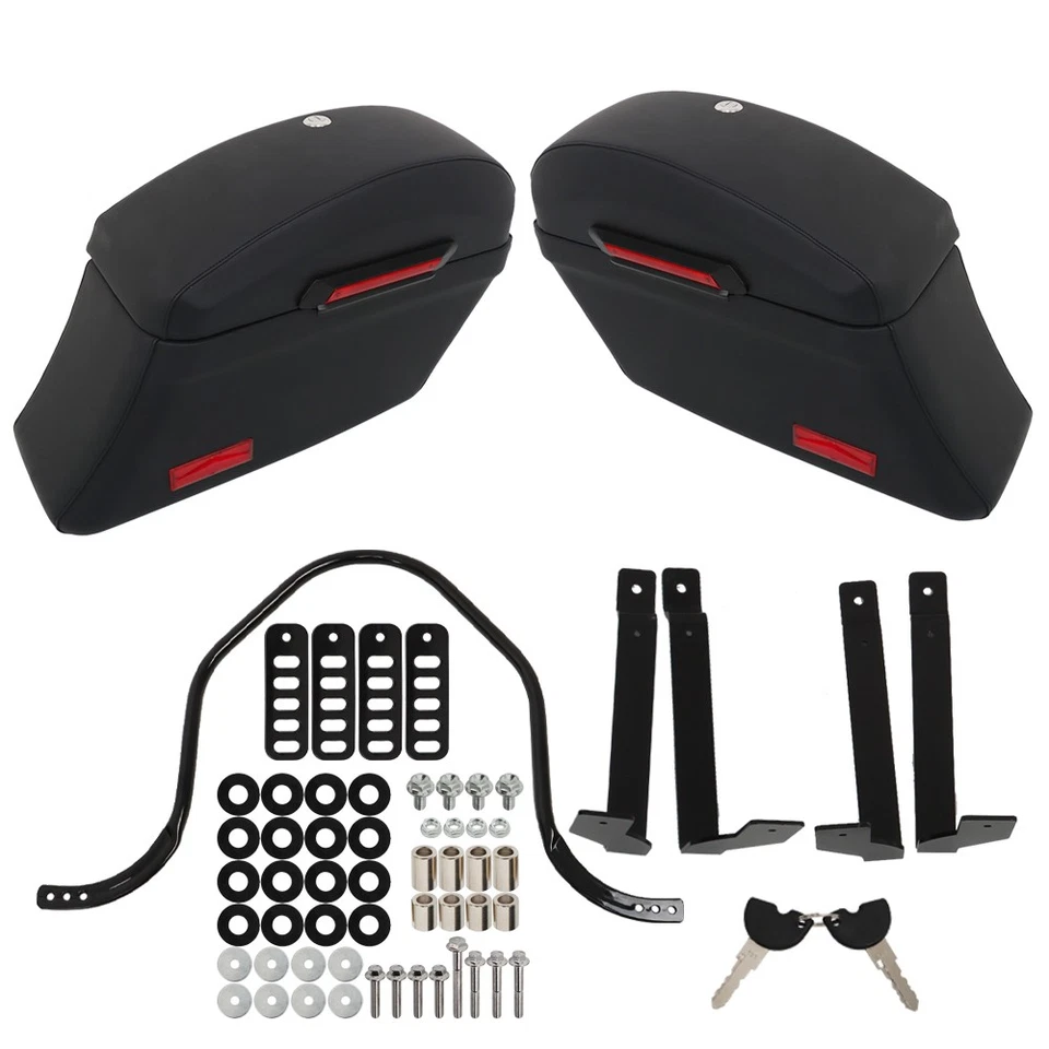 New Hard Bags Saddlebags Trunk Luggage Mounting Kit For Yamaha Kawasaki Honda Foto 2 de 4