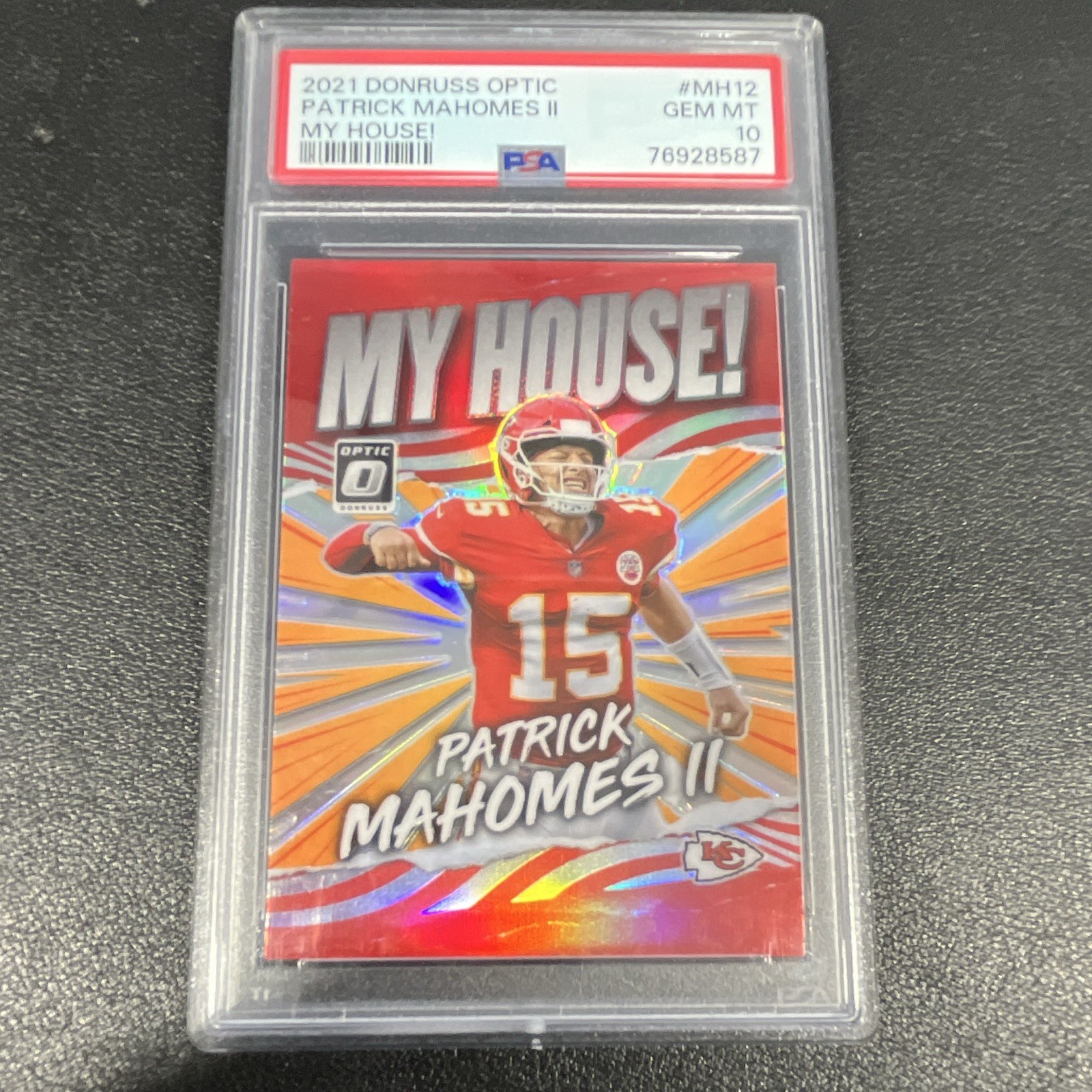 Panini 2021 Donruss Optic My House! Patrick Mahomes II MH-12 Chiefs PSA 10 view 1