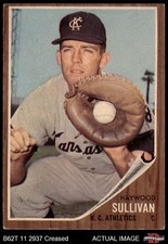 1962 Topps #184 Haywood Sullivan Normal Tint Athletics COMMON VARIATION 1 - POOR