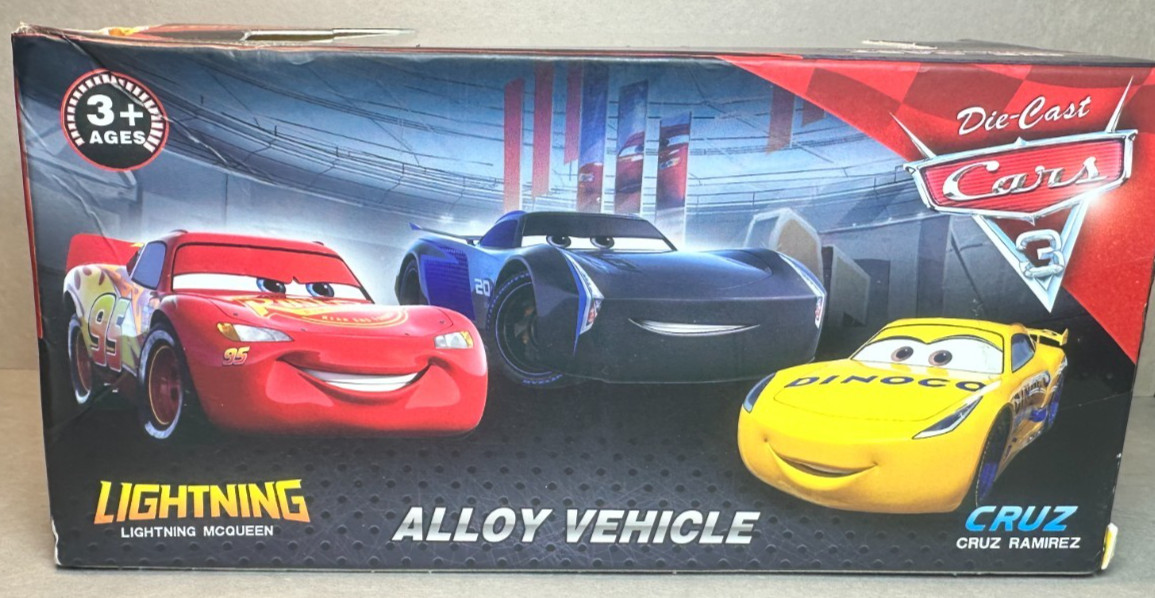 Disney Pixar Cars Dinoco Lightning McQueen Diecast 5" Lights Sounds Doors Open