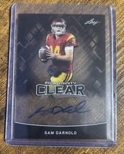 2018 LEAF TRINITY SAM DARNOLD CLEAR ON CARD AUTO ROOKIE ACETATE BROWNS Signed RC. rookie card picture