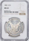 1881-S NGC MS63 Morgan Silver Dollar Uncirculated & Semi Proof-Like!