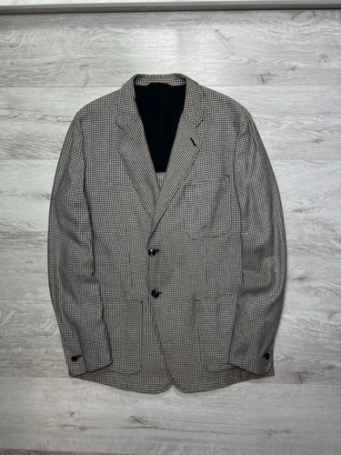 Giacca blazer seta Alexander McQueen modello quadri uomo taglia 52