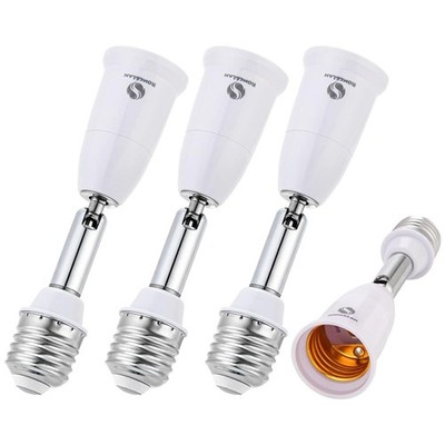 4 Pack E27 Adjustable Flexible Light Bulb Extension Socket Lamp Adapter Extender