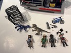 Playmobil #9433 The Explorers Enemy Airboat Raptor Dinosaurs Cage Jurassic Park — photo 3