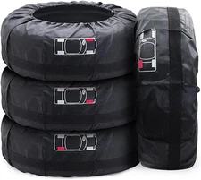 Geloo Car Tire Cover, Seasonal Totes,Polyester 19-23in tyres, Black 