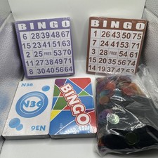 Deluxe Bingo Game Set ,500 Colorful Bingo Chips New Sealed