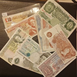 JOB LOT 10 X old British BankNotes
