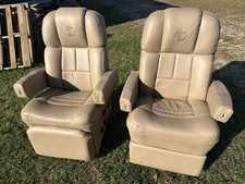Villa Rv Power Captains Chairs Seats Pair Cream Beige Motorhome