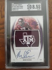 2014 LEAF TRINITY MIKE EVANS AUTO/ PATCH SGC 8.5/10 1/1 !!