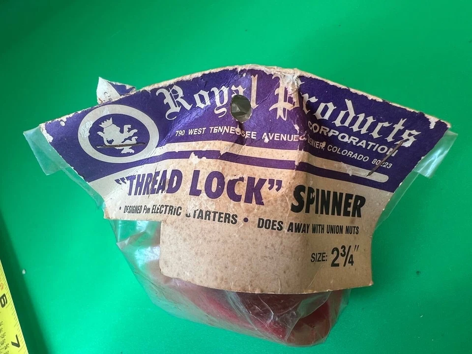 Vintage Royal Products Thread Lock Spinner 2 3/4 "  Red Rc Airplan Model New ST5 - Image 2 of 4