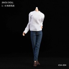 1/6 Scale Female Casual Sweater Denim Jeans Clothing Fit 12''pH Tbl Figure Body