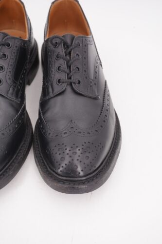 $688 | TRICKERS UK 10 US 11 BOURTON WING TIP BLACK OUT BROGUE ZAPATO DAINITE - Imagen 7 de 14