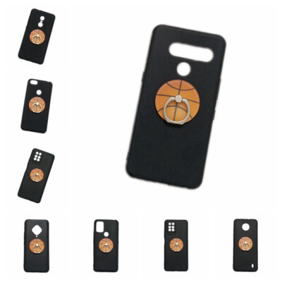 For Various Phones 3D Basketball Finger Ring Stand Holder Soft TPU Case Cover