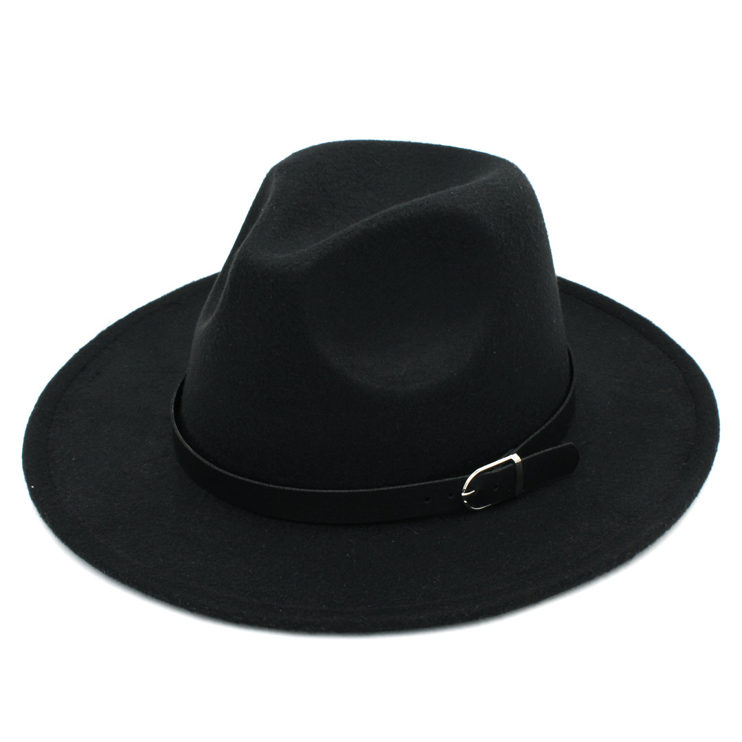 Wide Brim Hat Men Two-Tone Wide Brim Fedora Hat – Felt  display picture 1