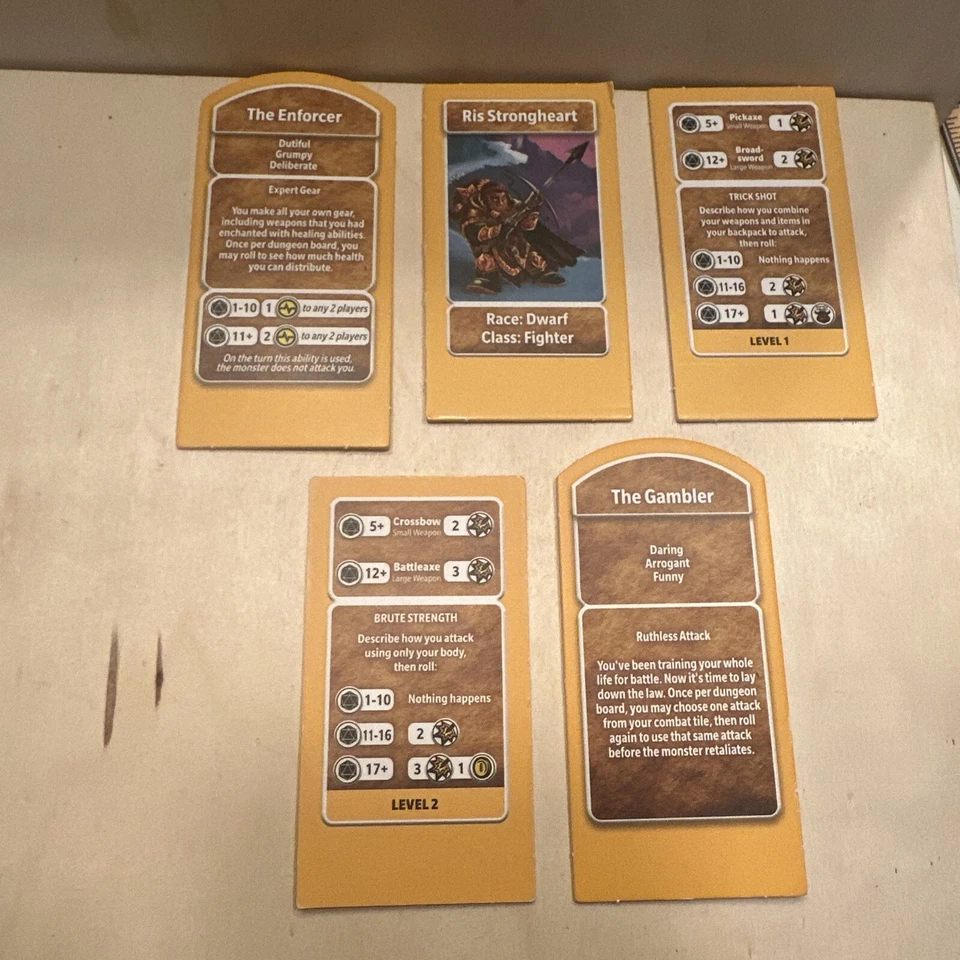 Dungeons & Dragons ADVENTURE BEGINS Game, Replacement 5 x YELLOW HERO TILES - Image 2 of 4