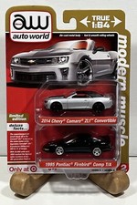 AW Autoworld Chevy Camaro Pontiac Firebird 2-Pack Modern Muscle 2022 Release 3