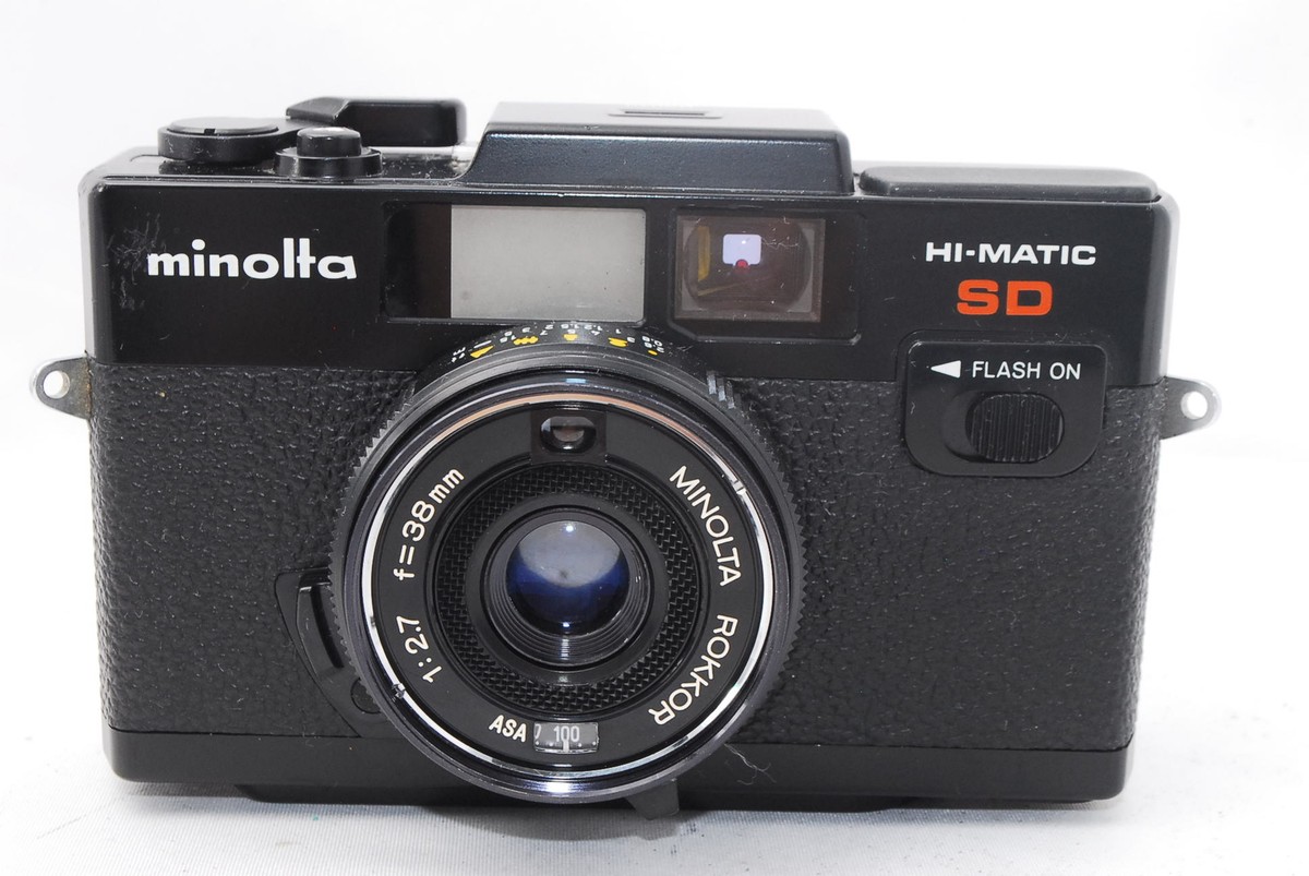 7861) Minolta Hi-Matic SD 35mm Point & Shoot Film Camera 38mm F2.7