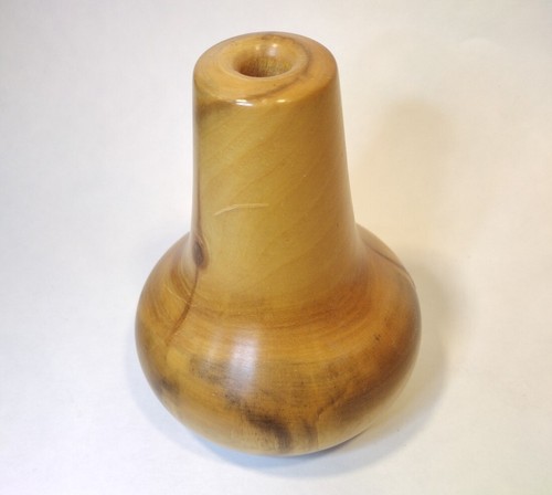 Artisan Aspen Wood Vase Dillon Colorado Signed WA Funk 5" Aspencraft - Picture 10 of 13
