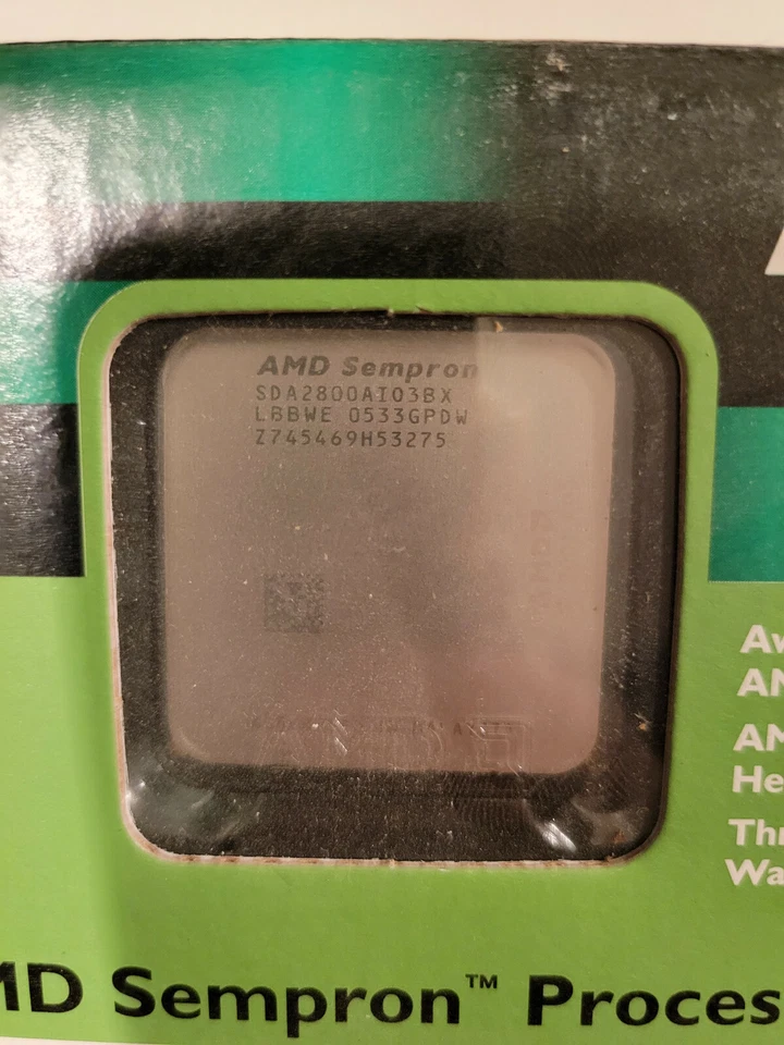 AMD Sempron 2800+ 1600MHz 256KB Cache Socket 754 64Bit CPU SDA2800AI03BX - Image 2 of 2
