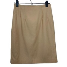 Vintage JG Hook 100 Wool Camel Pencil Skirt Fully Lined Size 4 Petite