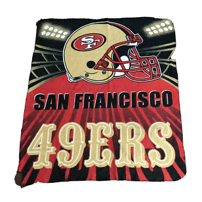 San Francisco 49ers Forty Niners Fleece Throw Blanket 50