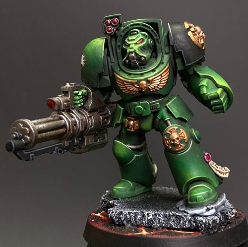Warhammer 40k Terminator Squad Space Marines Salamanders Painted Miniatures GW - Picture 2 of 8