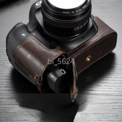 Genuine Leather Protective Half Case for Canon 5D3 5D4 5DS 5DSR Camera Bag Base