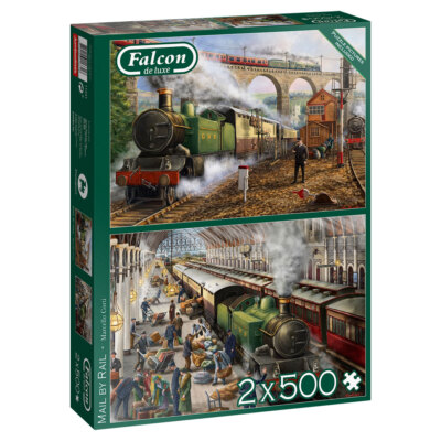 Falcon 11331 Marcello Corti Post mit der Bahn 2x500 Teile Puzzle