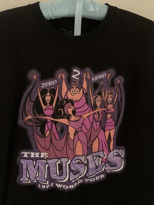 NEW M The Muses Zero 2 Hero 97 Tour T-shirt Hercules Disney 90s Cartoon Movie