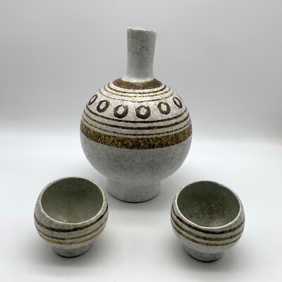 MCM CALIF POTTERY Robert Maxwell POTTERY CRAFT  SAKE Set