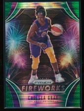 Chelsea Gray 2020 Panini Prizm WNBA Fireworks Green Pulsar 14/25 #13