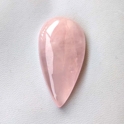 Natural Pink Rose Quartz Gemstone Massive Pear Shape Cabochon Loose 74 Cts RS-45 - Picture 4 of 7