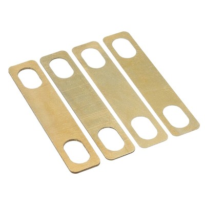 4Pcs Guitar Neck Wedges 0.008 0.020 0.039inThick Brass Wedges Guitar Neck Shims
