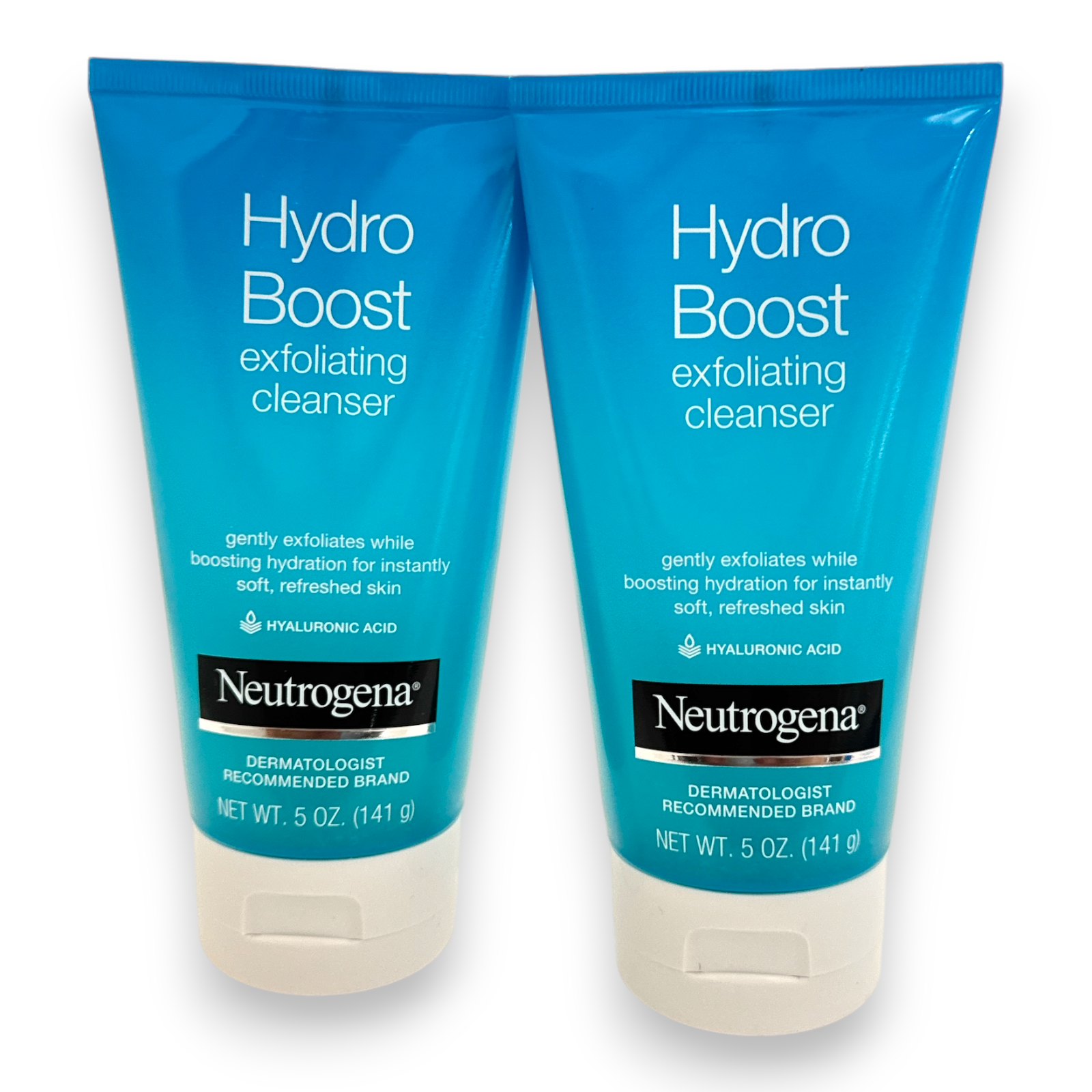 Neutrogena Hydro Boost Exfoliating Cleanser with Hyaluronic Acid 5.0oz. LOT OF 2
