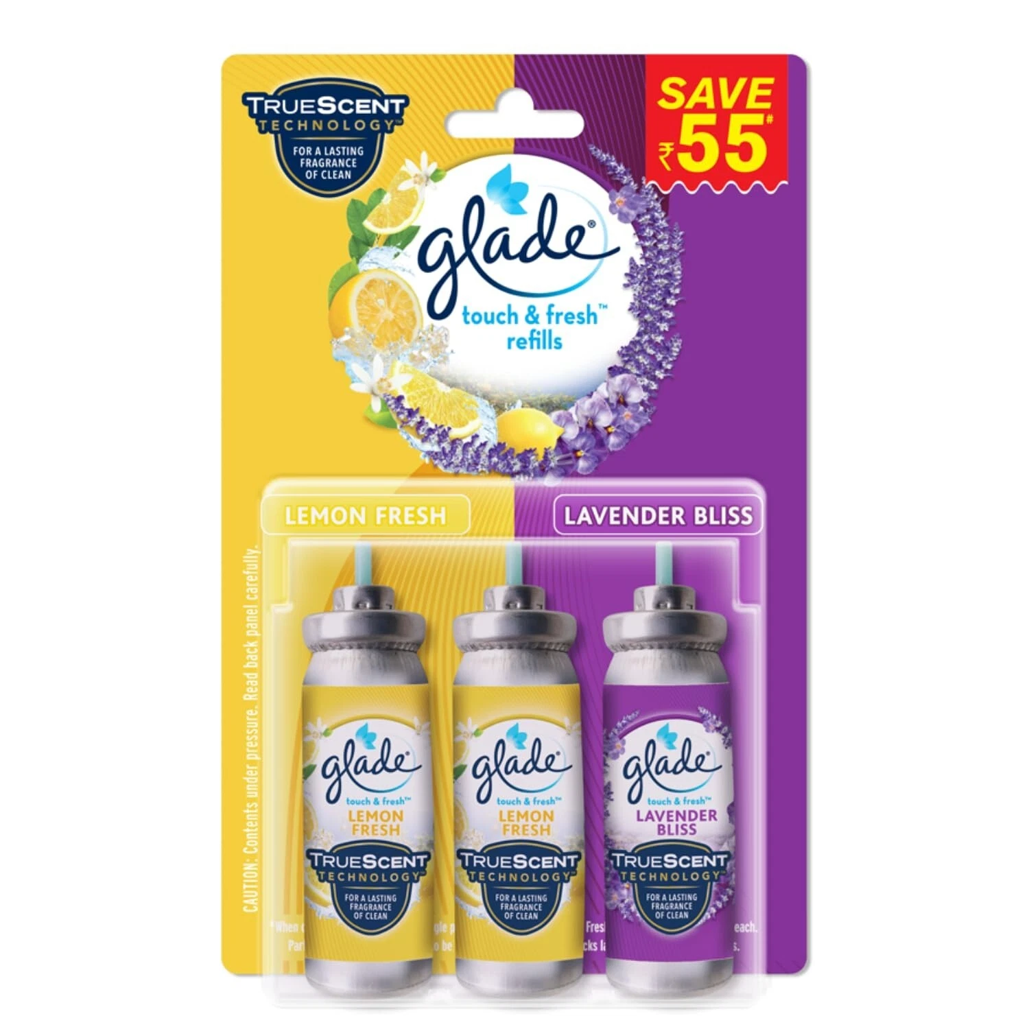 Glade Touch N Fresh Aerosol Refill Air Freshener Spray - 12 ml (Pack of 3)