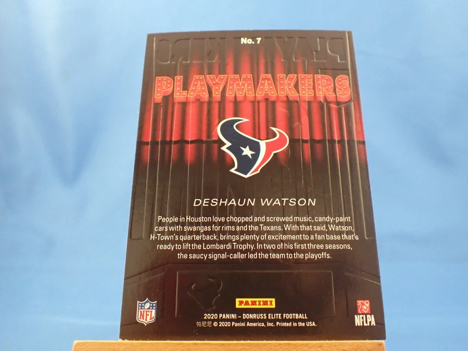 Deshaun Watson Donruss Elite 2020 Playmakers - Image 2 of 2