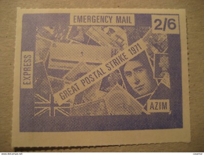 AZIM 1971 Postal Strike Emergency Mail Express LOCAL Stamp UK GB