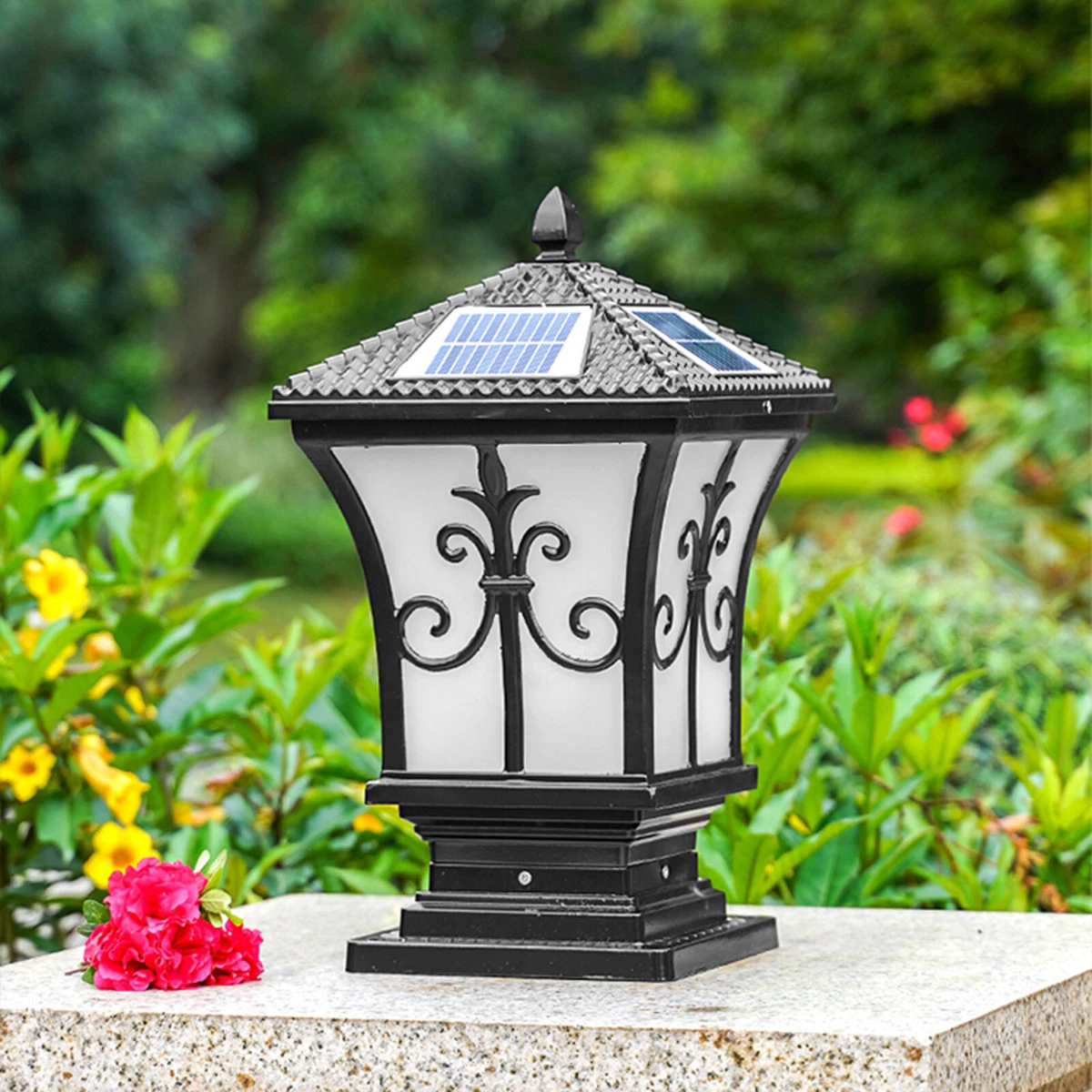 Solar powered 2024 yard pole light