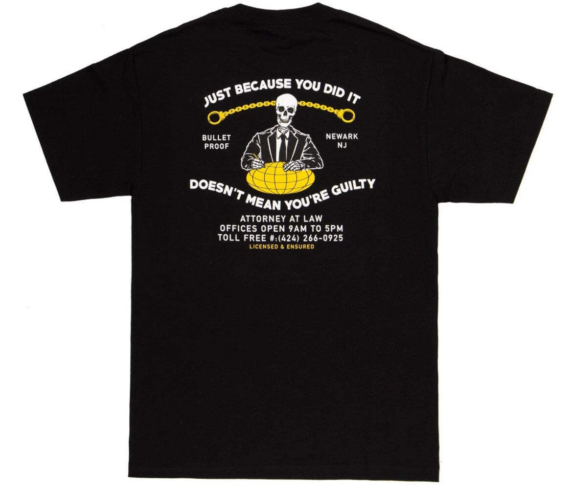 Открытая мужская футболка 925 Not Guilty Tee Черная Унисекс