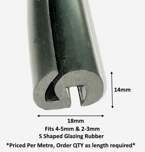 Verkleuren Zwijgend krab Window glass rubber seal S Style (884-4.5) - Per Meter | eBay