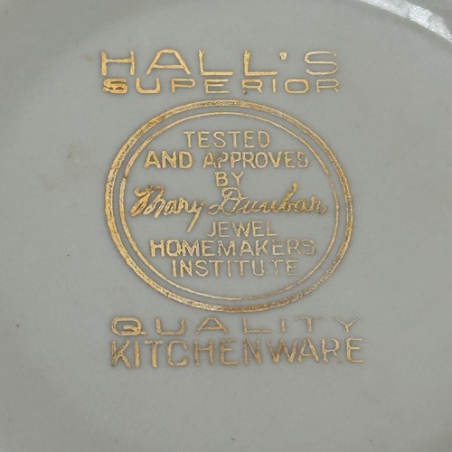 Hall Autumn Leaf Mixing Bowls Uranium Glazed Pre-WWII Set of 2 - Picture 9 of 9