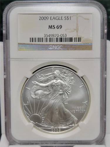 2009 AMERICAN Silver Eagle NGC MS 69