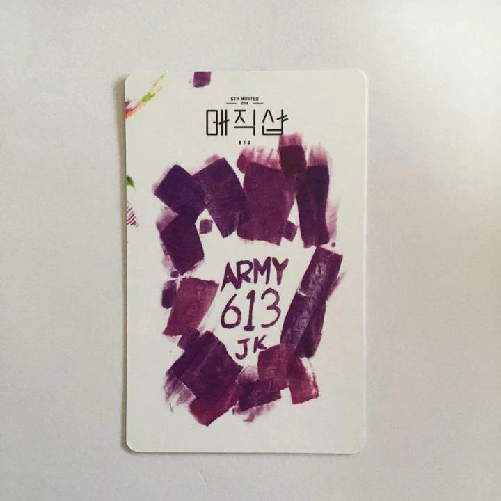 BTS JUNGKOOK JK 5TH MUSTER 2019 MAGIC SHOP DVD Limited Official Photo Card PC