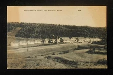 1940s Meadowbrook Camps Old Cars East Machias ME Washington Co Postcard Maine